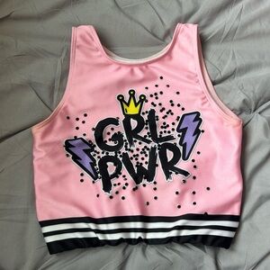 Crop top with customized rhinestones added